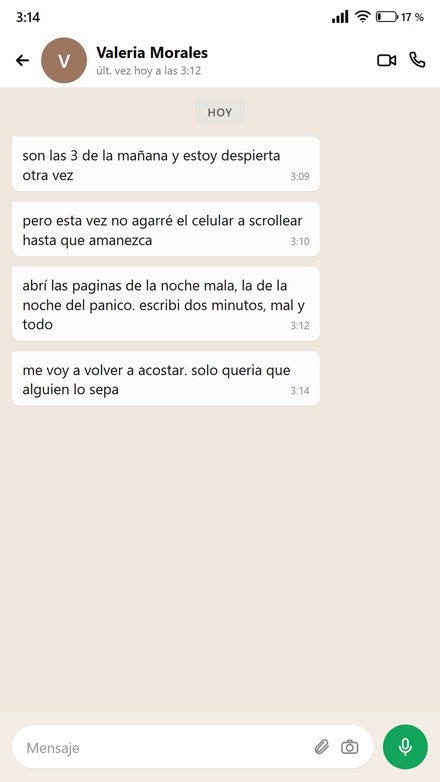 Mensaje sobre las Páginas de la Noche Mala