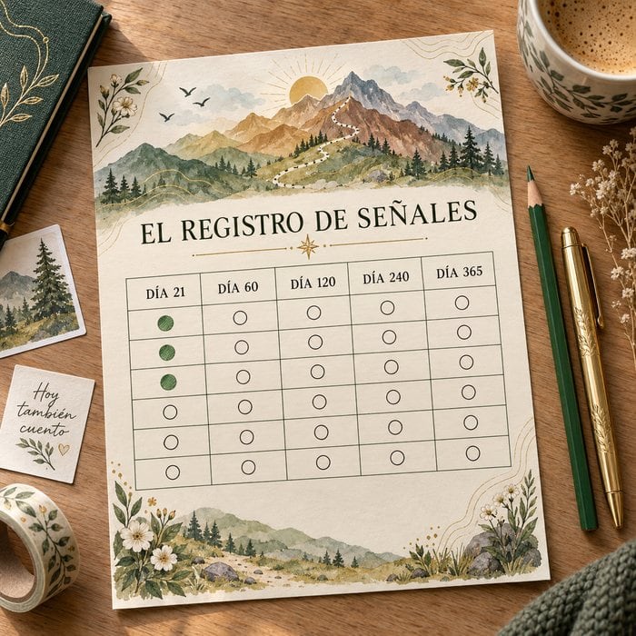 Las hojas del Registro de Señales con casillas para marcar