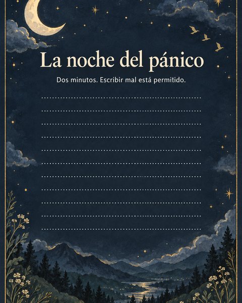 Una de las Páginas de la Noche Mala, en fondo oscuro